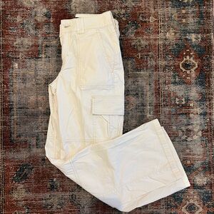 Cream Vintage Baggy Cargo Pants